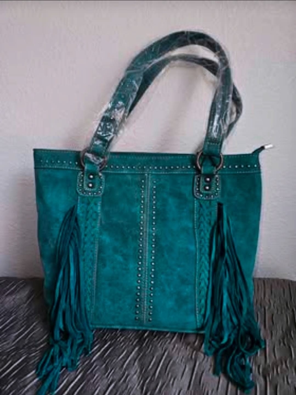Montana West CCW Fringe Studded Satchel/Tote